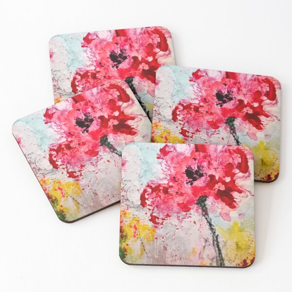 Item preview, One of the Unruly Ones | Abstract Red Flower Art, Expressive Floral Painting & Colorful Garden Wall Art designed and sold by CharismaticMindArt.