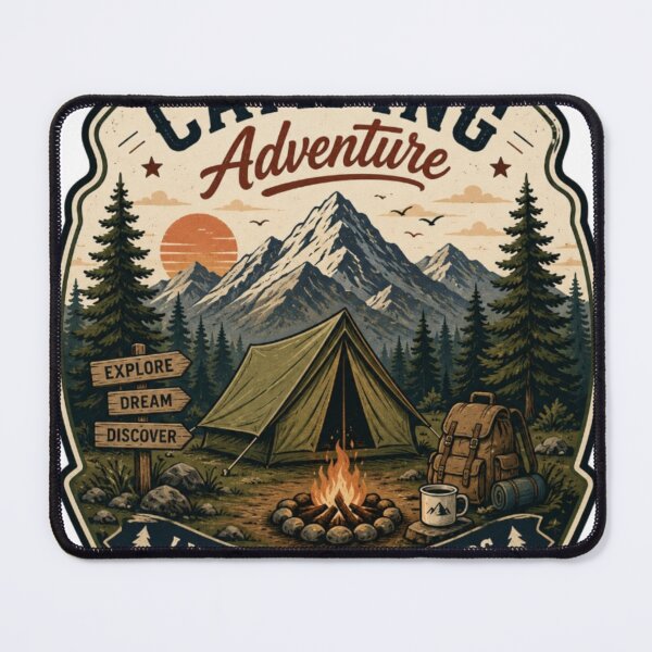 Item preview, Camping Adventure Vintage Outdoor designed and sold by LOULOU SHOPPING.