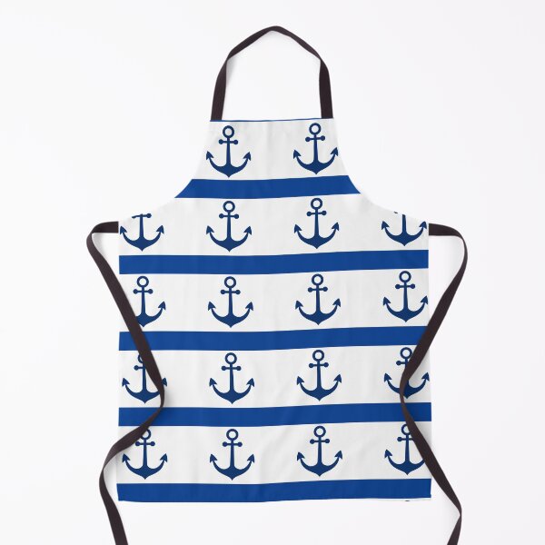 Item preview, Anchor Pattern with White and Blue Stripes – Nautical Style designed and sold by LMDIGITAL6.