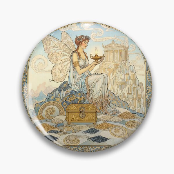 Item preview, Psyche, The Divine Soul | Art Nouveau Greek Goddess Art designed and sold by Stoneflower-Art.