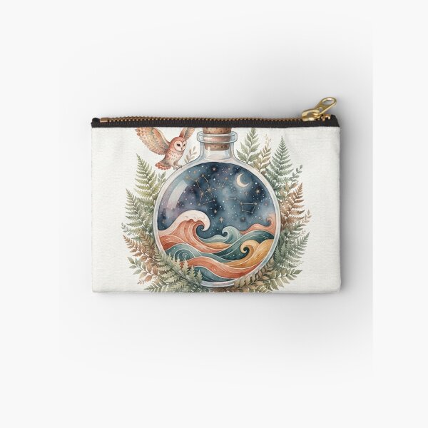 Item preview, Cosmic Ocean in a Bottle Whimsical Watercolor Art designed and sold by TheMinimalFrame.