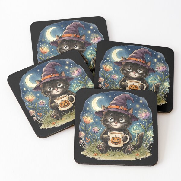 Item preview, Cute Black Cat Witch Pumpkin Mug Halloween Night designed and sold by LOL-N-LIFESTYLE.