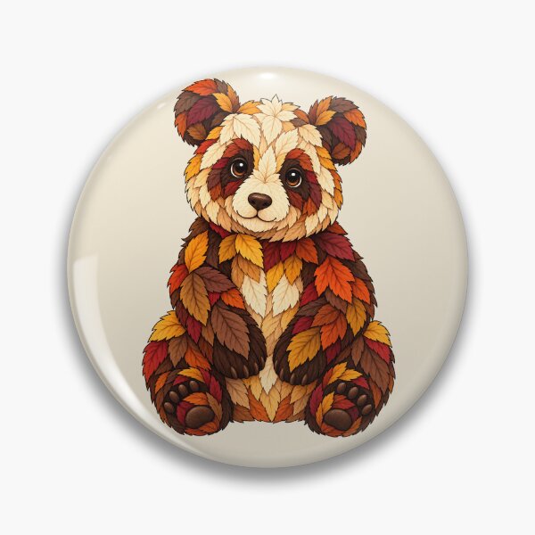 Item preview, Autumn Leaf Panda Botanical Illustration designed and sold by  MAD's Recreation Studio.