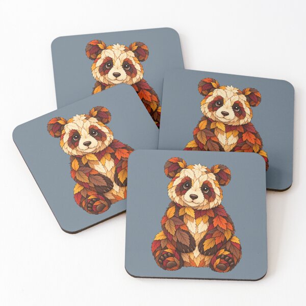 Item preview, Autumn Leaf Panda Botanical Illustration designed and sold by  MAD's Recreation Studio.