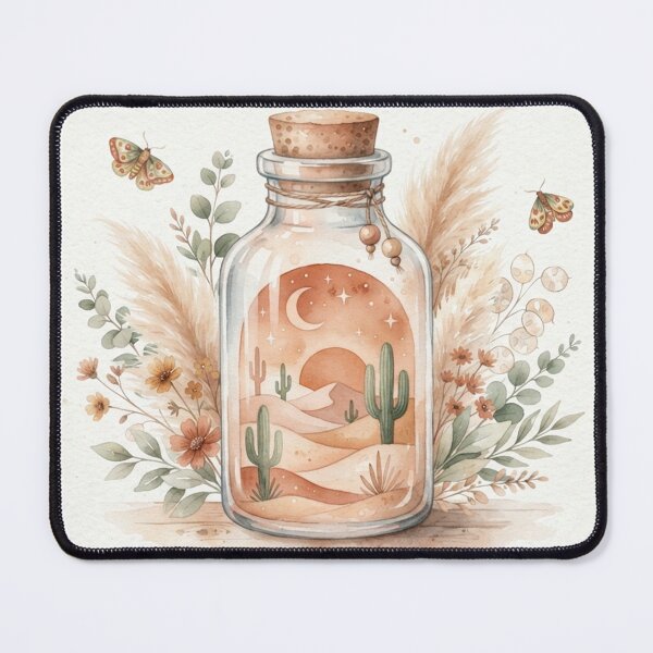 Item preview, Enchanted Desert in a Bottle Watercolor Landscape designed and sold by TheMinimalFrame.