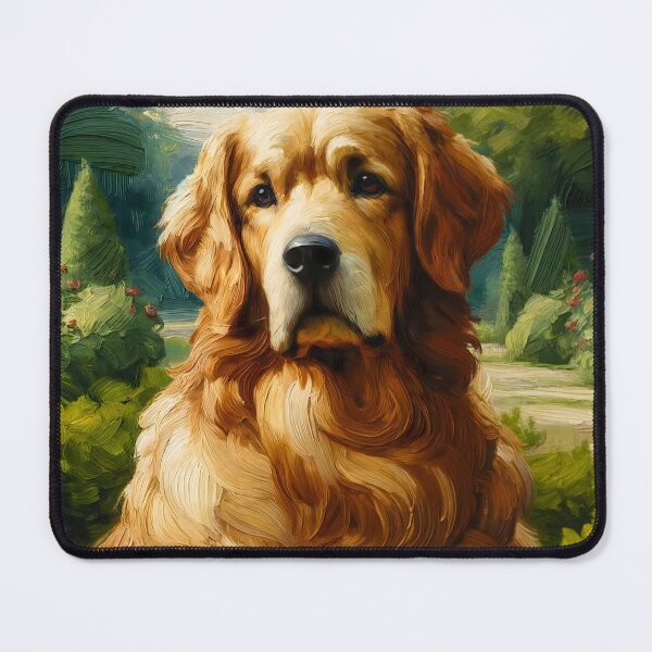 Item preview, Golden Retriever Portrait, Painterly Dog Wall Art, Cozy Garden Pet Decor designed and sold by NarjaShop.