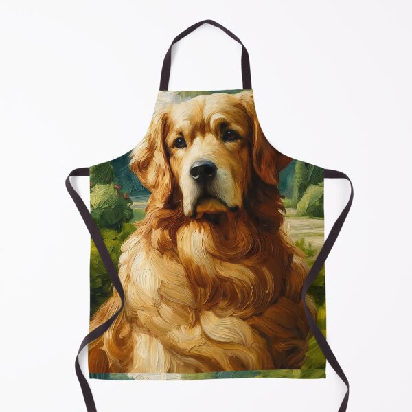 Item preview, Golden Retriever Portrait, Painterly Dog Wall Art, Cozy Garden Pet Decor designed and sold by NarjaShop.