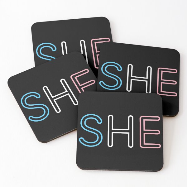 Item preview, SHE/HER Trans Flag Pronouns designed and sold by MAN3ATR.
