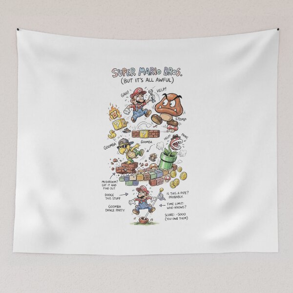 Item preview, Super Mario Bros But Its All Awful Funny Gaming Parody T-Shirt designed and sold by jhgjykuo.