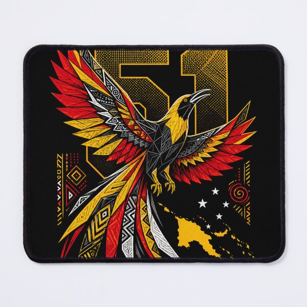 Item preview, Papua New Guinea 51st Independence Anniversary — Kumul Bird of Paradise Tribal Art designed and sold by DiiStyle.