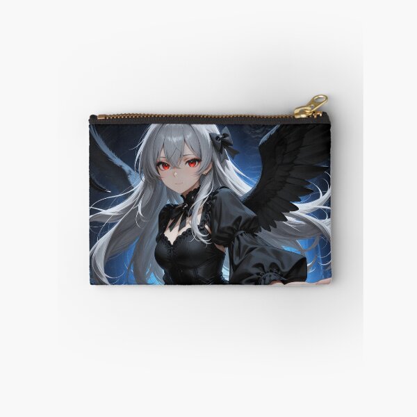 Item preview, Silver-Haired Gothic Dark Angel with Black Wings designed and sold by Killington.