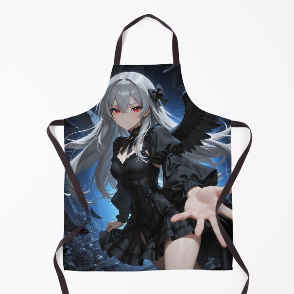 Item preview, Silver-Haired Gothic Dark Angel with Black Wings designed and sold by Killington.