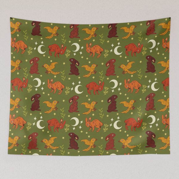 Item preview, Moon Rabbits and Birds designed and sold by Psychoon.