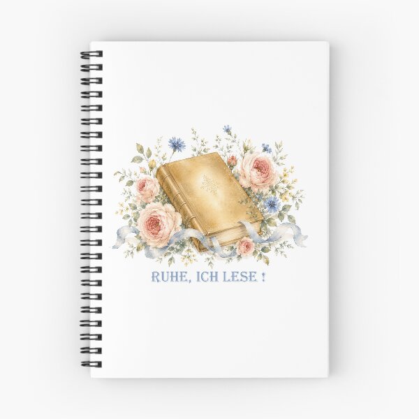 Artikelvorschau, Ruhe ich lese Deutscher Blumen-Aquarell-Buchliebhaber entworfen und verkauft von Anne Londez Studio.