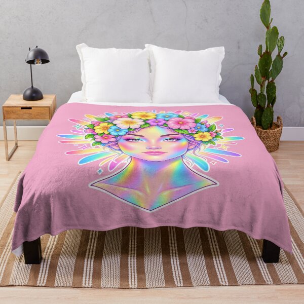 Item preview, Pastel Rainbow Floral Goddess designed and sold by Hari Arts.