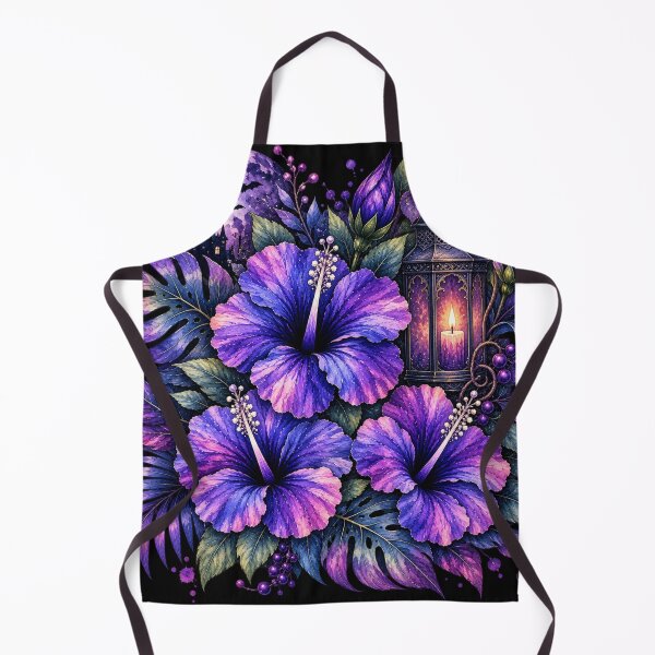 Item preview, Midnight Gothic Castle Moon Hibiscus Lantern with Bats designed and sold by IamNolmo.