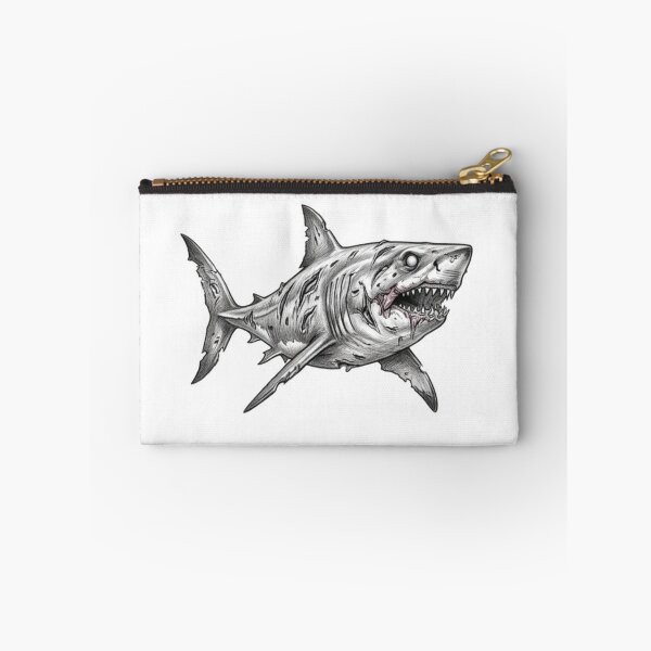 Item preview, Zombie shark Halloween – Spooky Undead Animal Pencil Art designed and sold by Pencil-Art.