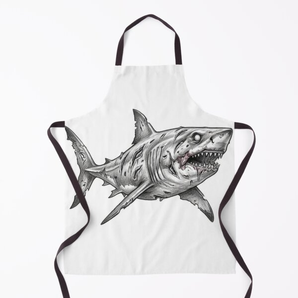 Item preview, Zombie shark Halloween – Spooky Undead Animal Pencil Art designed and sold by Pencil-Art.