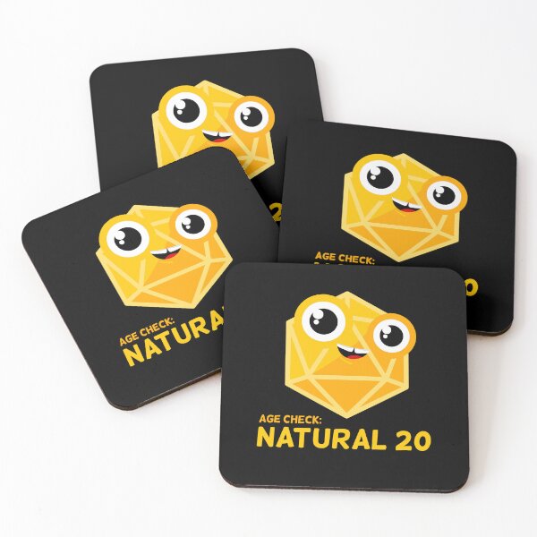 Item preview, Age Check Natural 20 Birthday Dice Pun designed and sold by chaaval.