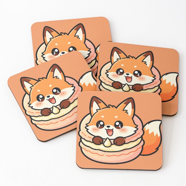 Item preview, Cute Fox in Pancake Stack with Honey - Kawaii Food Character Art designed and sold by Outlet Raloel.