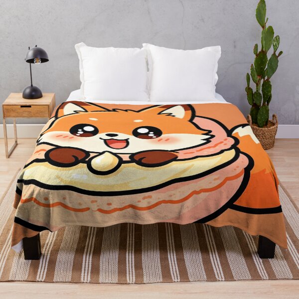 Item preview, Cute Fox in Pancake Stack with Honey - Kawaii Food Character Art designed and sold by Outlet Raloel.