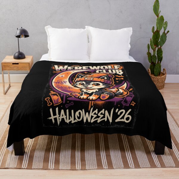 Item preview, Werewolf Club Halloween Howl Pup Moon Graffiti Design Tee designed and sold by DarylWelsh2024.