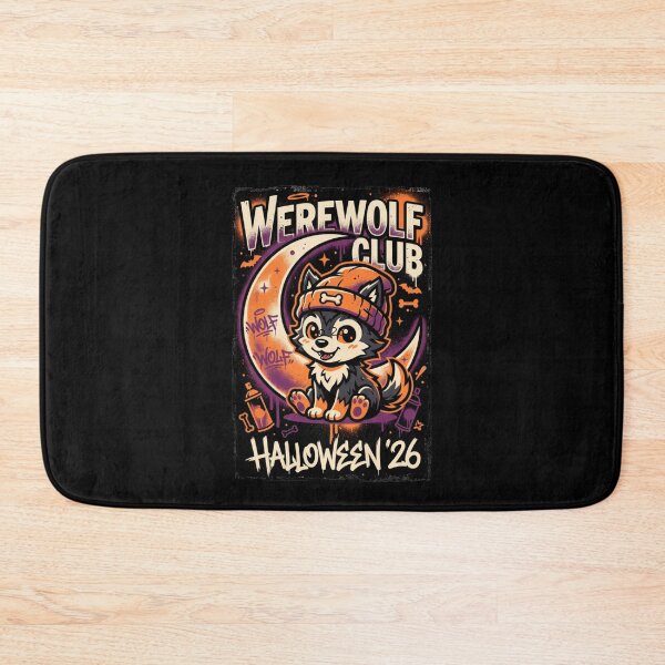 Item preview, Werewolf Club Halloween Howl Pup Moon Graffiti Design Tee designed and sold by DarylWelsh2024.