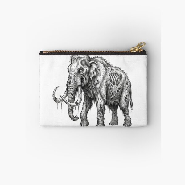 Item preview, Zombie Mammoth Halloween – Spooky Undead Animal Pencil Art designed and sold by Pencil-Art.