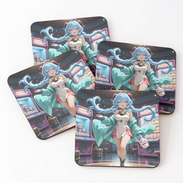 Item preview, Blue-Haired Fantasy Anime Girl in Kawaii Arcade designed and sold by Killington.