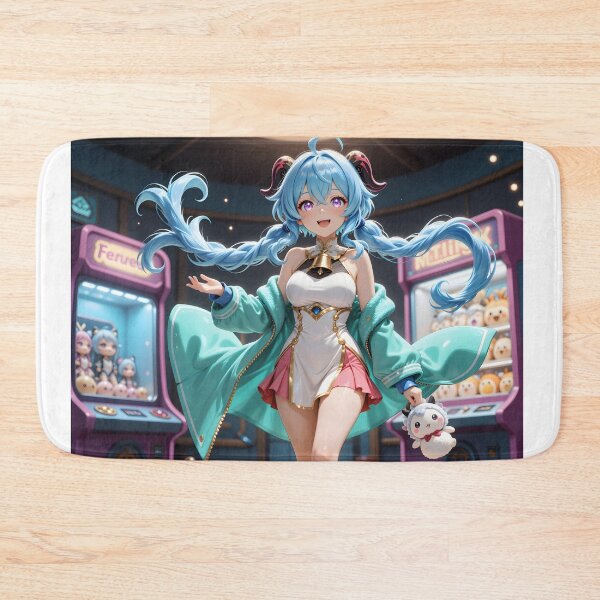 Item preview, Blue-Haired Fantasy Anime Girl in Kawaii Arcade designed and sold by Killington.