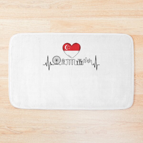 Item preview, Singapore Skyline Heartbeat Asian designed and sold by ShirTomDesigns.