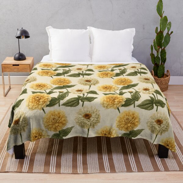 Item preview, Fresh Zinnia Print - Flower Bouquet Pattern - Birthday Gift For Wife designed and sold by RoyalStarsPatts.