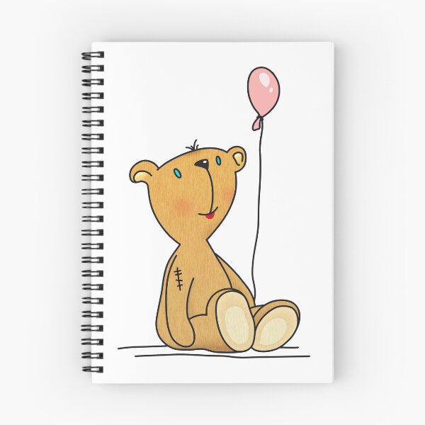 Item preview, sweet teddy bear with pink balloon designed and sold by Helen-Storm.