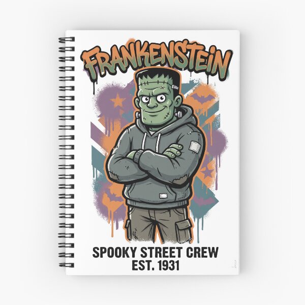 Item preview, Frankenstein Spooky Street Crew Graffiti Monster Design Tee designed and sold by DarylWelsh2024.