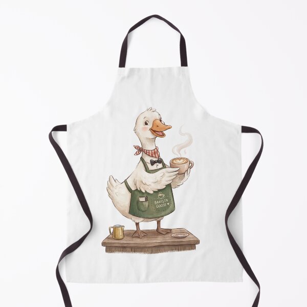 Item preview, Cute Goose Barista Coffee Latte Art designed and sold by PurpleJelly90.