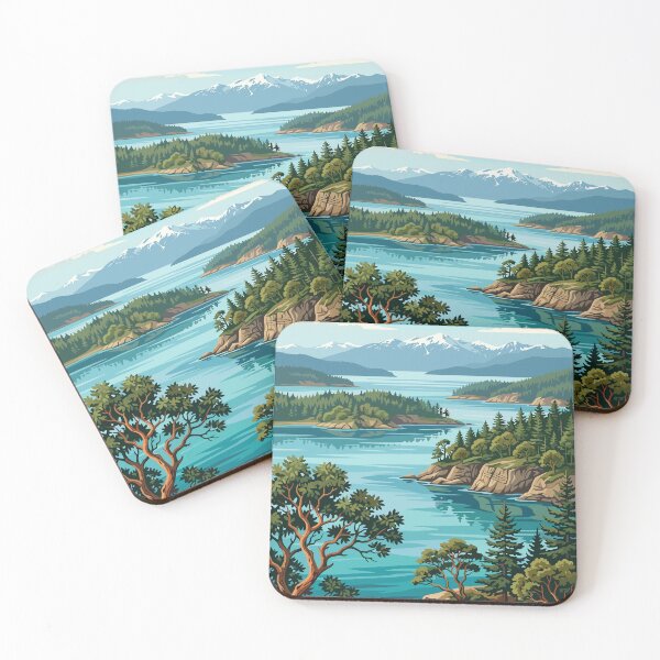 Item preview, Gulf Islands National Park Canada Travel Vintage designed and sold by RareDeerArt.