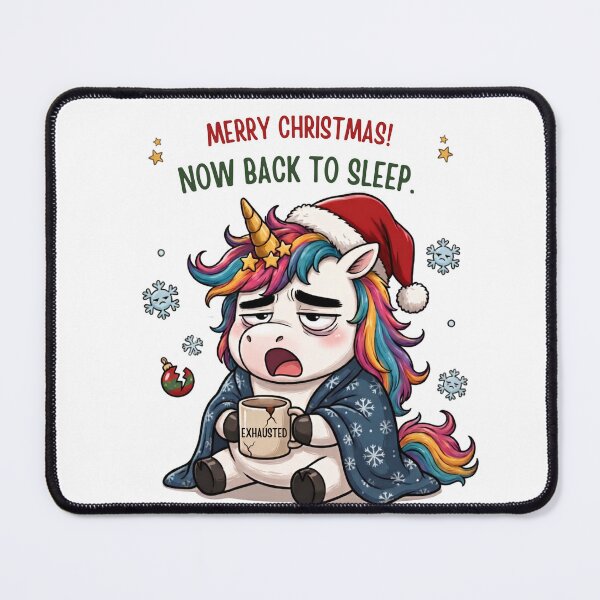 Item preview, Exhausted Christmas Unicorn - Funny Sarcastic Holiday Sleepy Design designed and sold by Sitred123.