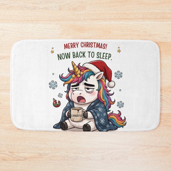 Item preview, Exhausted Christmas Unicorn - Funny Sarcastic Holiday Sleepy Design designed and sold by Sitred123.