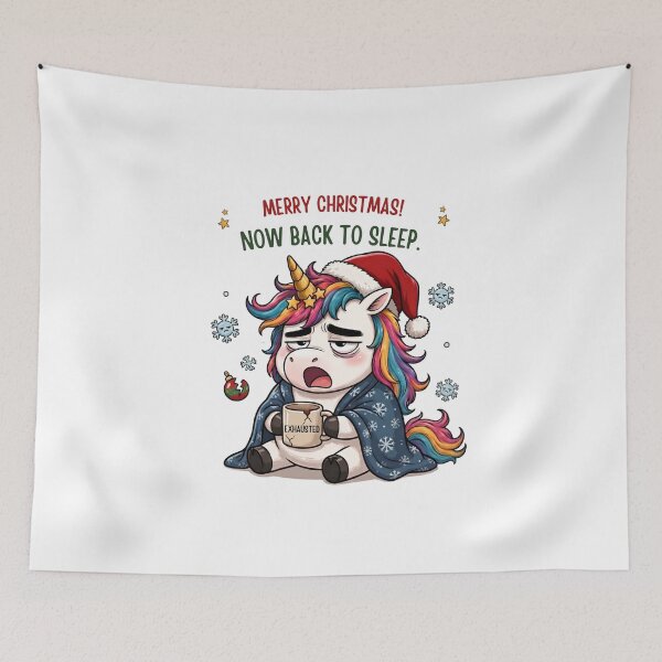 Item preview, Exhausted Christmas Unicorn - Funny Sarcastic Holiday Sleepy Design designed and sold by Sitred123.