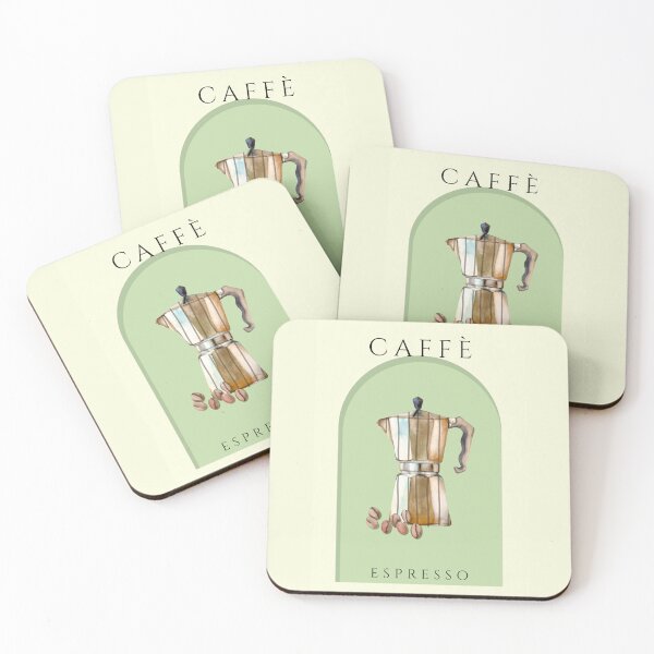 Item preview, Whimsical Italian Moka Coffee Watercolor Illustration designed and sold by TheMinimalFrame.