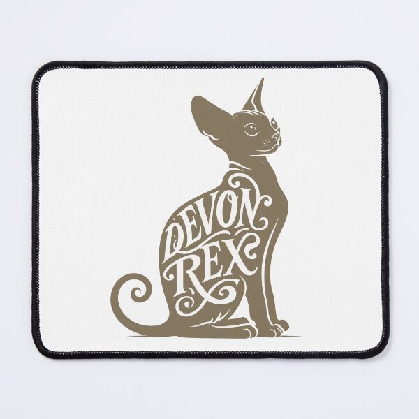 Item preview, Devon Rex Cat Word Art | Typography Cat Silhouette Design designed and sold by AyfuDesigns.