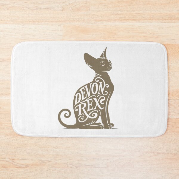 Item preview, Devon Rex Cat Word Art | Typography Cat Silhouette Design designed and sold by AyfuDesigns.