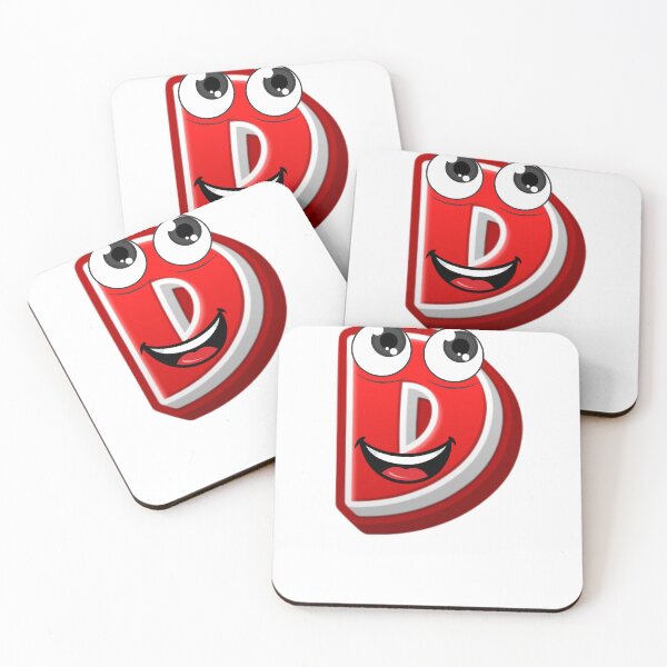 Item preview, Happy Cartoon Letter D designed and sold by ImaginARTDesign.