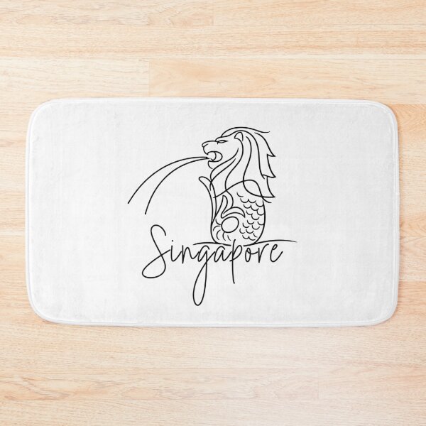 Item preview, Singapore Lion Mascot Singapore Skyline Love designed and sold by ShirTomDesigns.