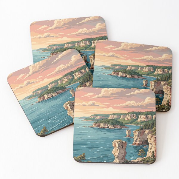 Item preview, Mingan Archipelago National Park Canada Travel Vintage designed and sold by RareDeerArt.
