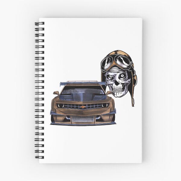 Item preview, Exclusive drawing legendary american muscle car brown Camaro V8 Coupe with Scull designed and sold by Cars23.