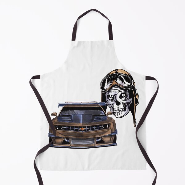 Item preview, Exclusive drawing legendary american muscle car brown Camaro V8 Coupe with Scull designed and sold by Cars23.