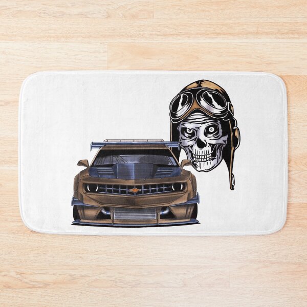 Item preview, Exclusive drawing legendary american muscle car brown Camaro V8 Coupe with Scull designed and sold by Cars23.