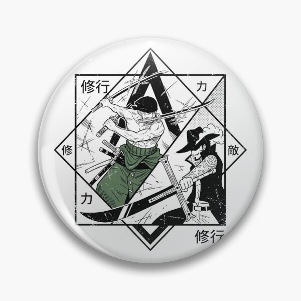 Item preview, Roronoa Zoro vs Mihawk Swordfight Geometric Anime Art designed and sold by FreakToons.