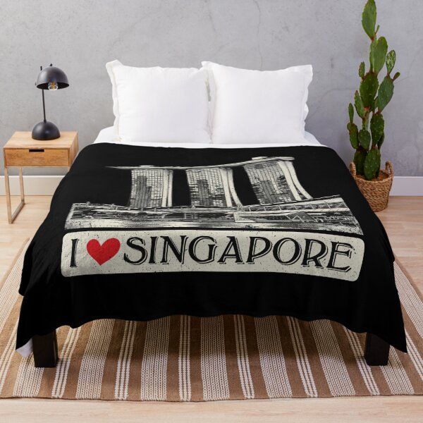 Item preview, I Love Singapore Retro Vintage Iconic Skyline designed and sold by ShirTomDesigns.